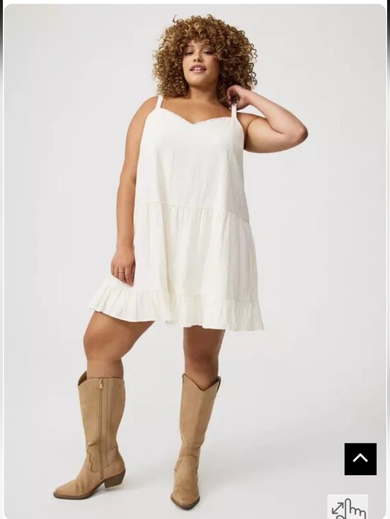 torrid Dresses & Skirts - Torrid Drop-Waist Lace-Trim Mini Dress
